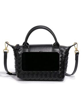 Women Leather Clutch Crossbody Bag Handbag with Zipper Pocket - 3 Sizes